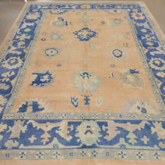 Turkish Hand-knotted Oushak Wool Rug (9'4 x 12'3)