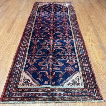 Persian Hand-knotted Hamadan Wool Runner (3'10 x 10'5)