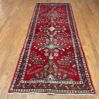 Persian Hand-knotted Tribal Hamadan Wool Runner (3'5 x 9'10)