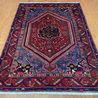 Persian Hand-knotted Tribal Hamadan Wool Rug (4'6 x 6'8)