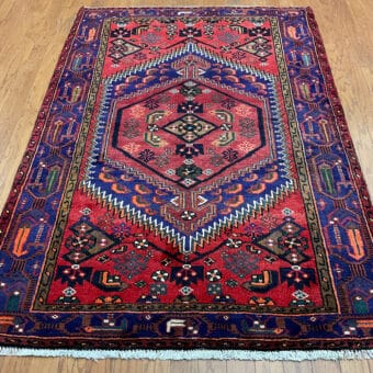 Persian Hand-knotted Tribal Hamadan Wool Rug (4'4 x 6'3)