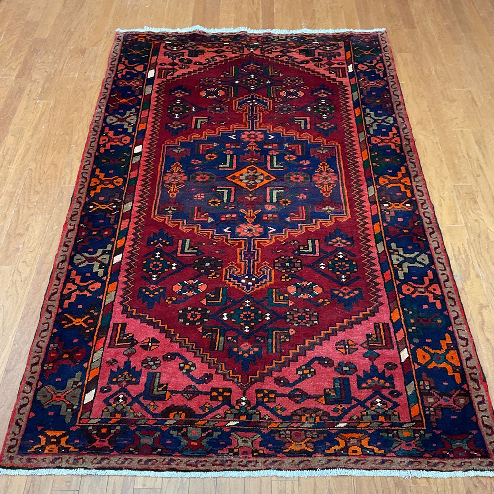 Persian Hand-knotted Tribal Hamadan Wool Rug (4'10 x 7'8)