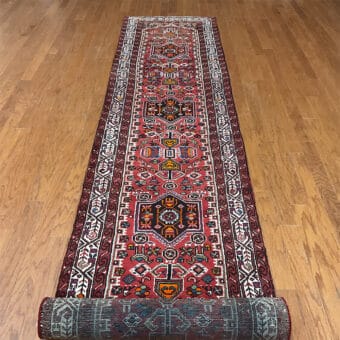 Persian Hand-knotted Tribal Hamadan Wool Runner (2'9 x 13'8)