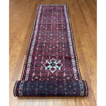 Persian Hand-knotted Tribal Hamadan Wool Runner (2'6 x 13'3)
