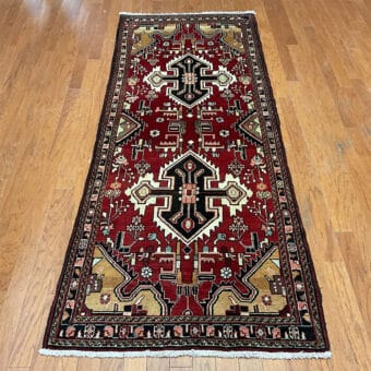 Persian Hand-knotted Hamadan Wool Runner (3'2 x 8'7)