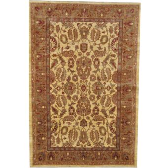 Afghan Hand-knotted Vegetable Dye Oushak Wool Rug (5'5 x 8'1)