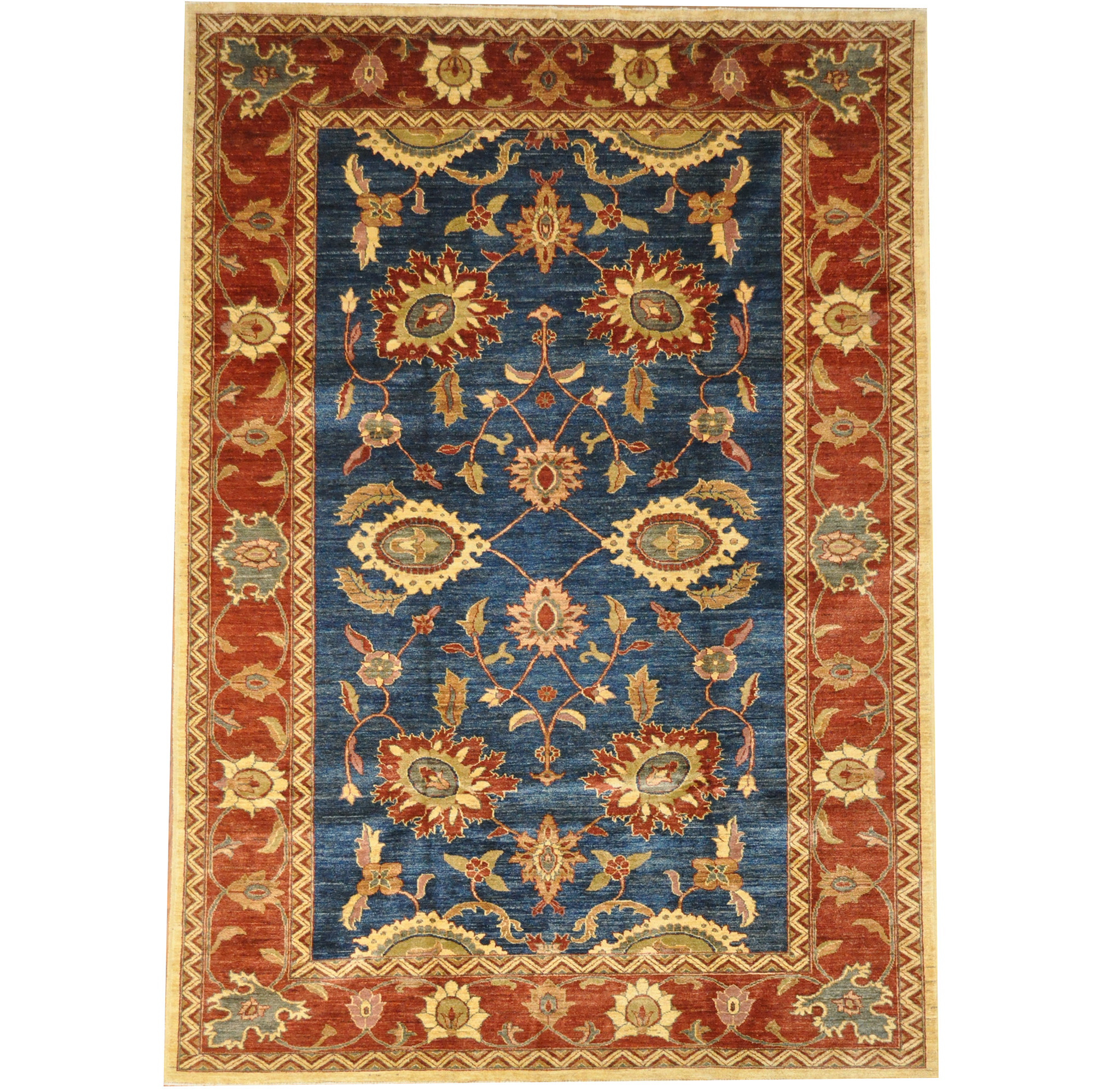 Afghan Hand-knotted Oushak Wool Rug (6'9 x 9'9)