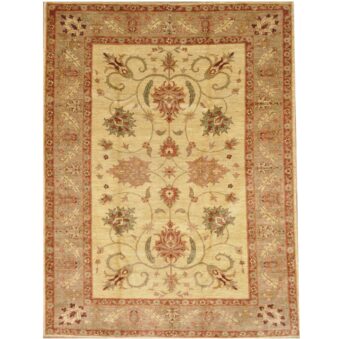 Afghan Hand-knotted Oushak Wool Rug (7'6 x 9'10)