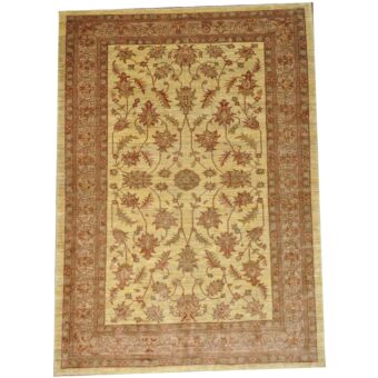 Afghan Hand-knotted Vegetable Dye Oushak Wool Rug (8'10 x 12'3)