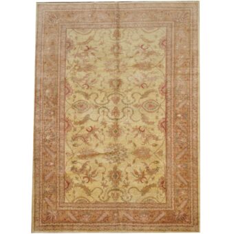 Afghan Hand-knotted Vegetable Dye Oushak Wool Rug (8'10 x 12'2)