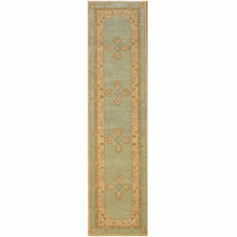 Afghan Hand-knotted Oushak Wool Runner (2'7 x 10'4)