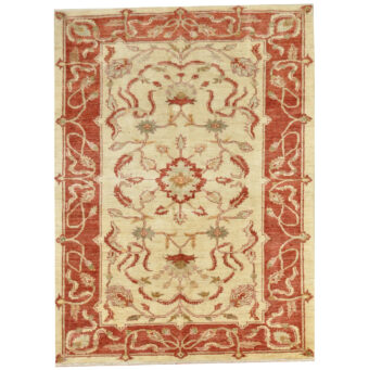 Afghan Hand-knotted Oushak Wool Rug (4'10 x 6'7)