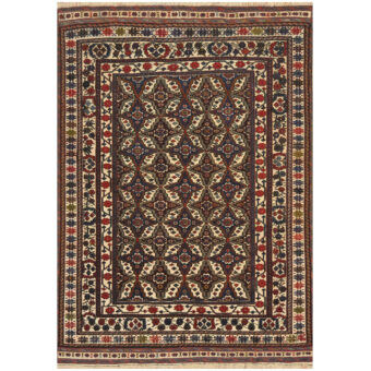 Afghan Hand-woven Soumak Wool Kilim (6'4 x 8'10)