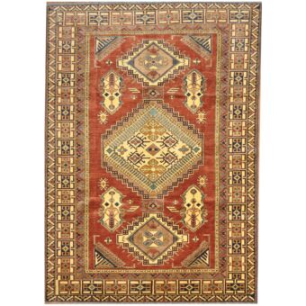 Afghan Hand-knotted Super Kazak Wool Rug (6'9 x 9'8)