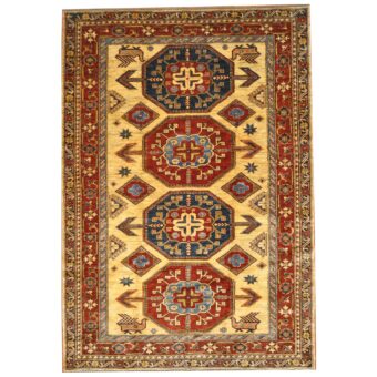 Afghan Hand-knotted Super Kazak Wool Rug (6'6 x 9'4)