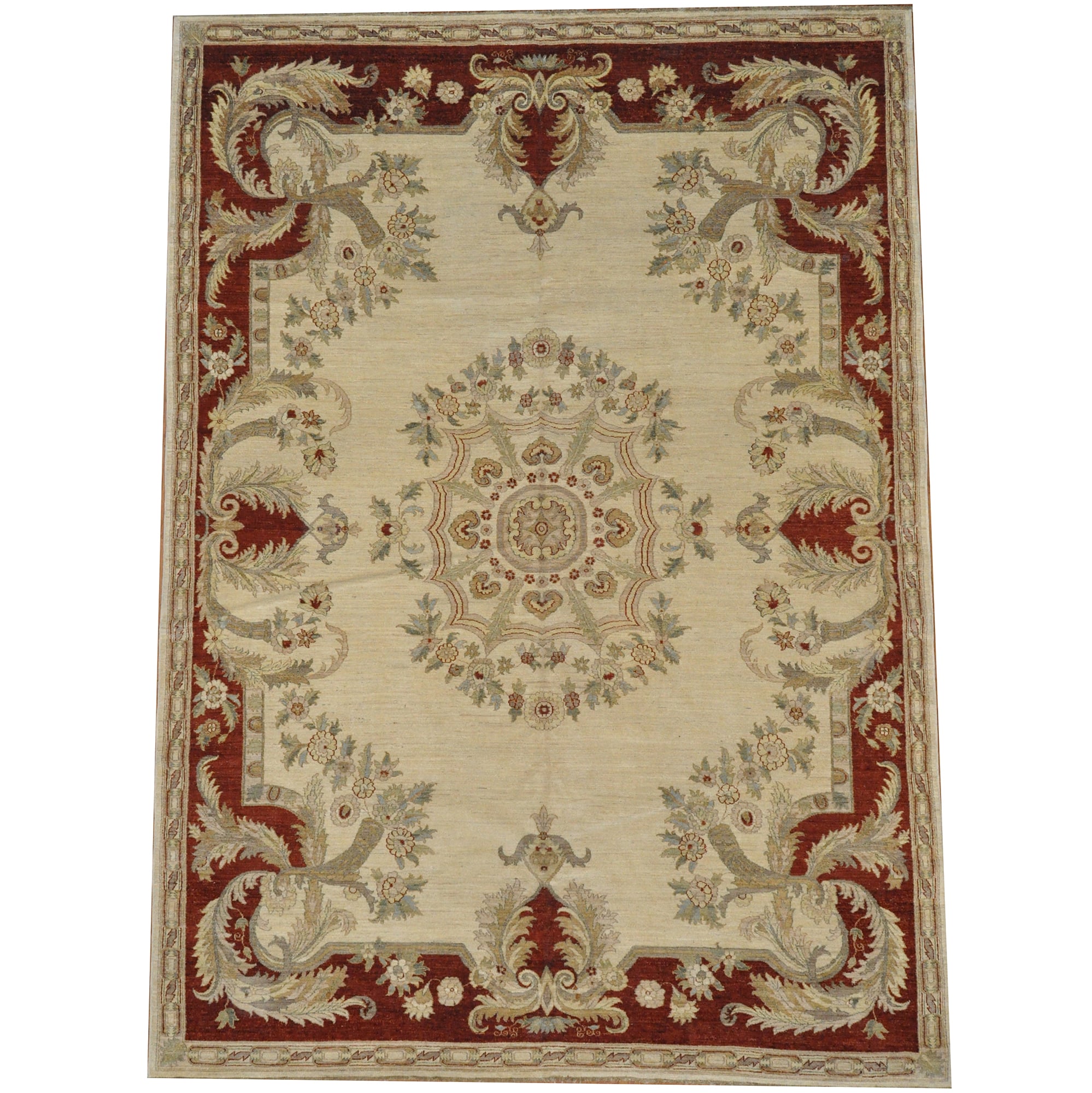 Afghan Hand-knotted Vegetable Dye Oushak Wool Rug (9'10 x 13'9)