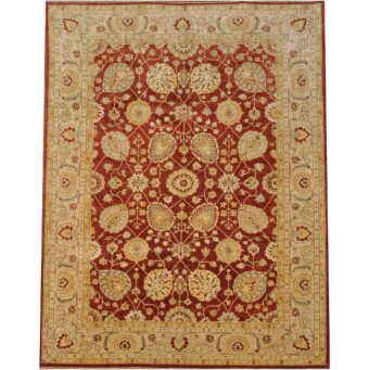 Afghan Hand-knotted Vegetable Dye Oushak Wool Rug (8'4 x 11'8)