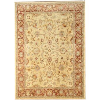 Afghan Hand-knotted Vegetable Dye Oushak Wool Rug (6'11 x 9'7)