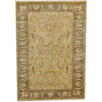 Afghan Hand-knotted Vegetable Dye Oushak Wool Rug (4' x 5'7)