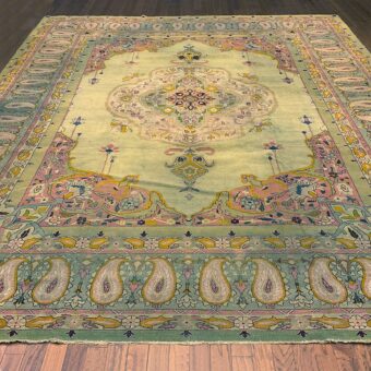 Indo Hand-knotted Antique 1900's Agra Wool Rug (11' x 13'1)