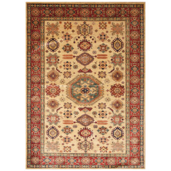 Afghan Hand-knotted Super Kazak Wool Rug (5'6 x 7'8)