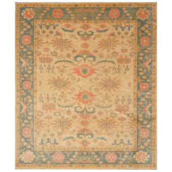 Egyptian Hand-knotted Vegetable Dye Oushak Wool Rug (5'10 x 6'10)