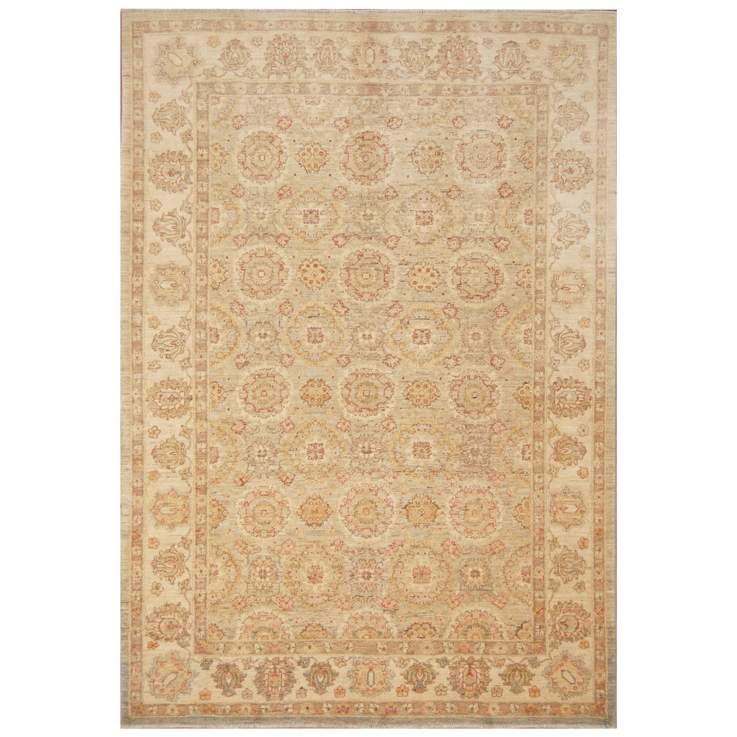 Afghan Hand-knotted Vegetable Dye Khotan Wool Rug (6' x 8'6)