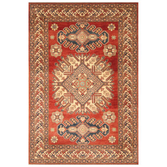 Afghan Hand-knotted Tribal Kazak Wool Rug (6'2 x 9'4)