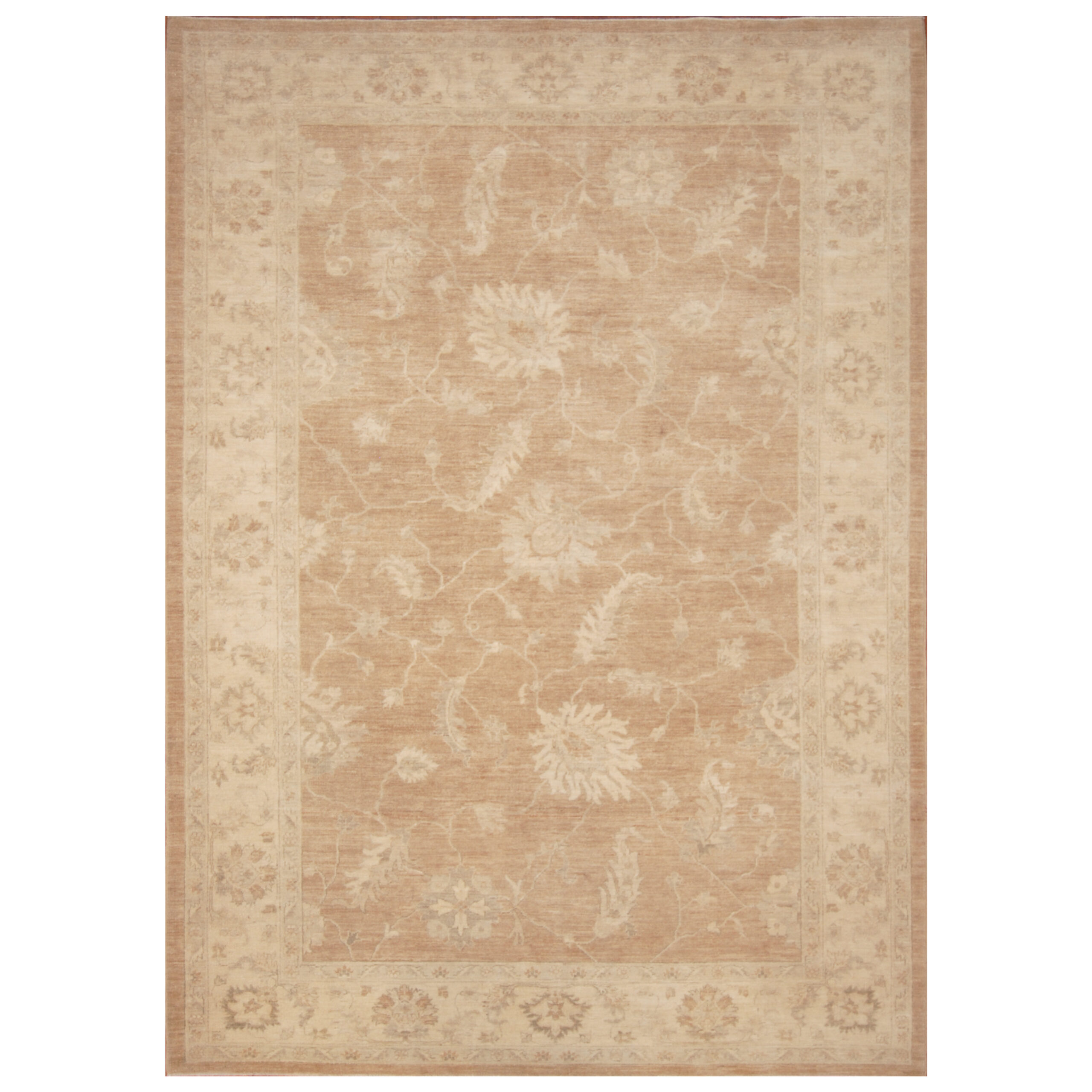 Afghan Hand-knotted Vegetable Dye Oushak Wool Rug (6'8 x 9'5)