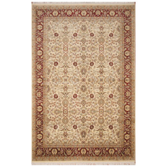 Pak Persian Hand-knotted Tabriz Wool & Silk Rug (6'1 x 9'4)