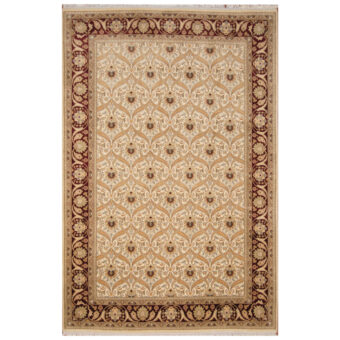 Pak Persian Hand-knotted Tabriz Wool & Silk Rug (6'2 x 9'4)