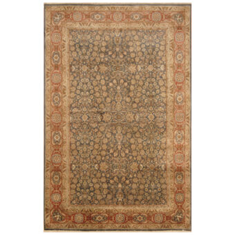 Indo Hand-knotted Tabriz Wool Rug (5'8 x 8'10)