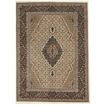 Indo Hand-knotted Tabriz Wool Rug (5'1 x 7')