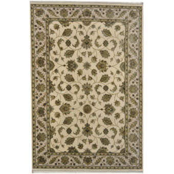 Indo Hand-knotted Tabriz Wool & Silk Rug (5'5 x 8'1)