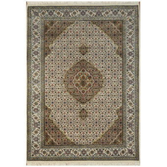 Indo Hand-knotted Tabriz Wool Rug (4'10 x 6'7)