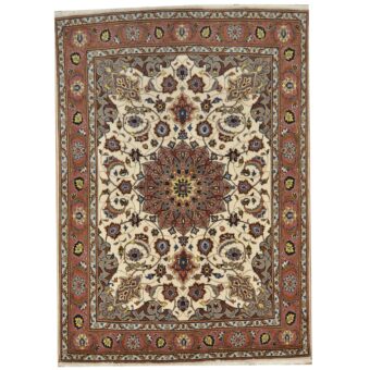 Persian Hand-knotted Tabriz Wool Rug (5' x 7'2)