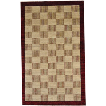 Afghan Hand-knotted Vegetable Dye Gabbeh Wool Rug (5'3 x 8'5)