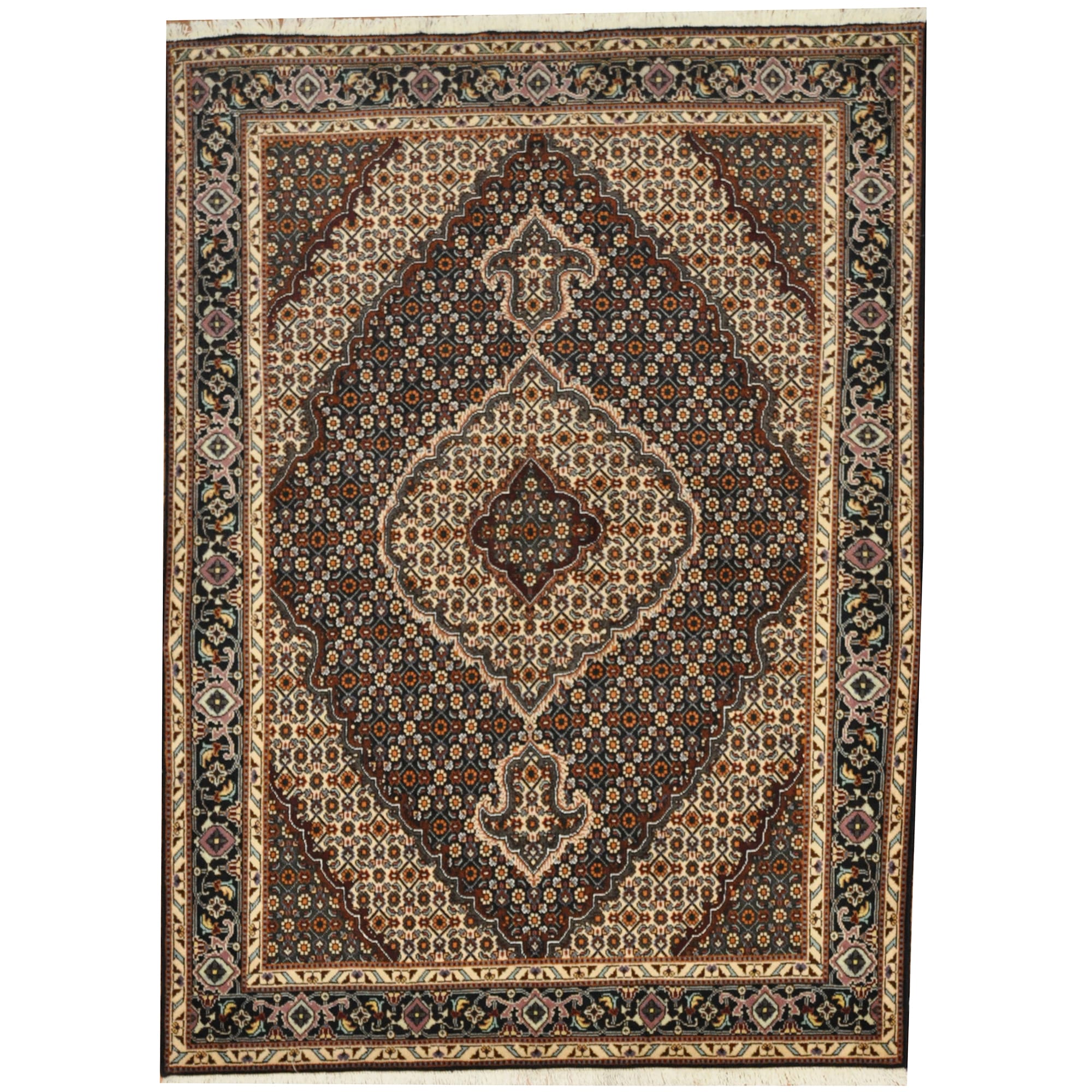 Persian Hand-knotted Tabriz Wool Rug (5' x 6'3)