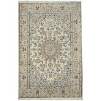 Indo Hand-knotted Nain Wool Rug (5'4 x 8'1)