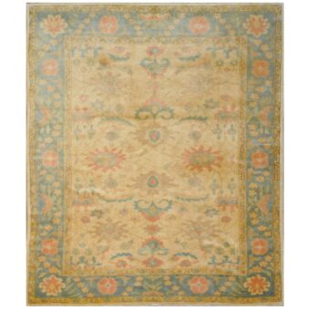 Egyptian Hand-knotted Vegetable Dye Oushak Wool Rug (6' x 7')