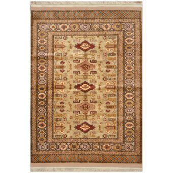 Afghan Hand-knotted Turkoman Fine Wool & Silk Rug (3'10 x 5'10)