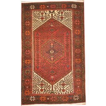 Persian Hand-knotted Hamadan Wool Rug (4' x 6'7)