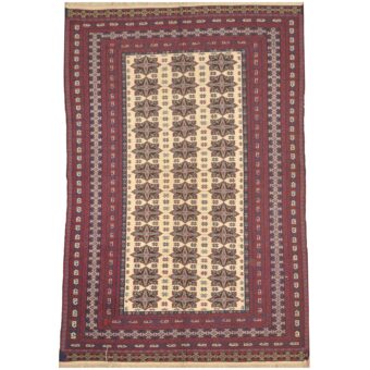 Afghan Hand-woven Soumak Wool Rug (4'2 x 6'1)