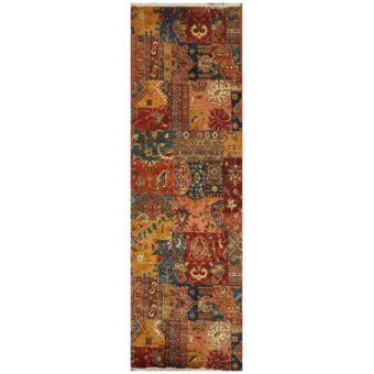 Afghan Hand-Knotted Khorjeen Kazak Wool Runner (2'11 x 9'6)