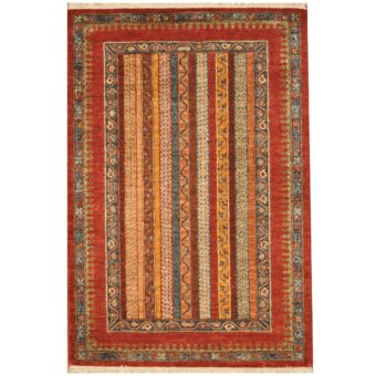 Afghan Hand-Knotted Khorjeen Kazak Wool Rug (3'4 x 5')