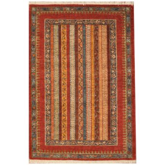 Afghan Hand-Knotted Khorjeen Kazak Wool Rug (3'4 x 5')