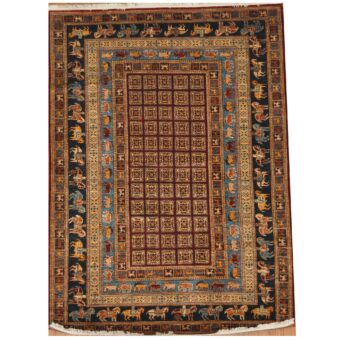 Afghan Hand-Knotted Khorjeen Kazak Wool Rug (5'9 x 7'10)
