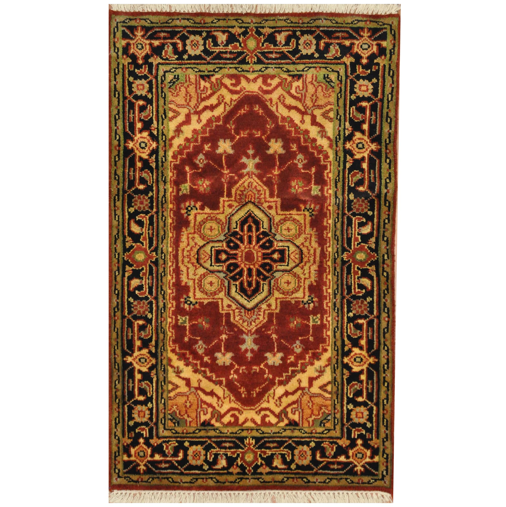 Indo Hand-Knotted Serapi Wool Rug (3' x 5')