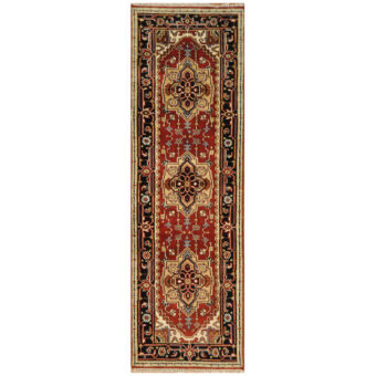 Indo Hand-Knotted Serapi Wool Runner (2'7 x 8'4)