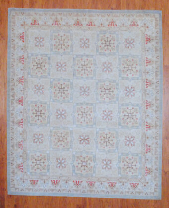 Afghan Hand-knotted Vegetable Dye (8' x 9'8 )